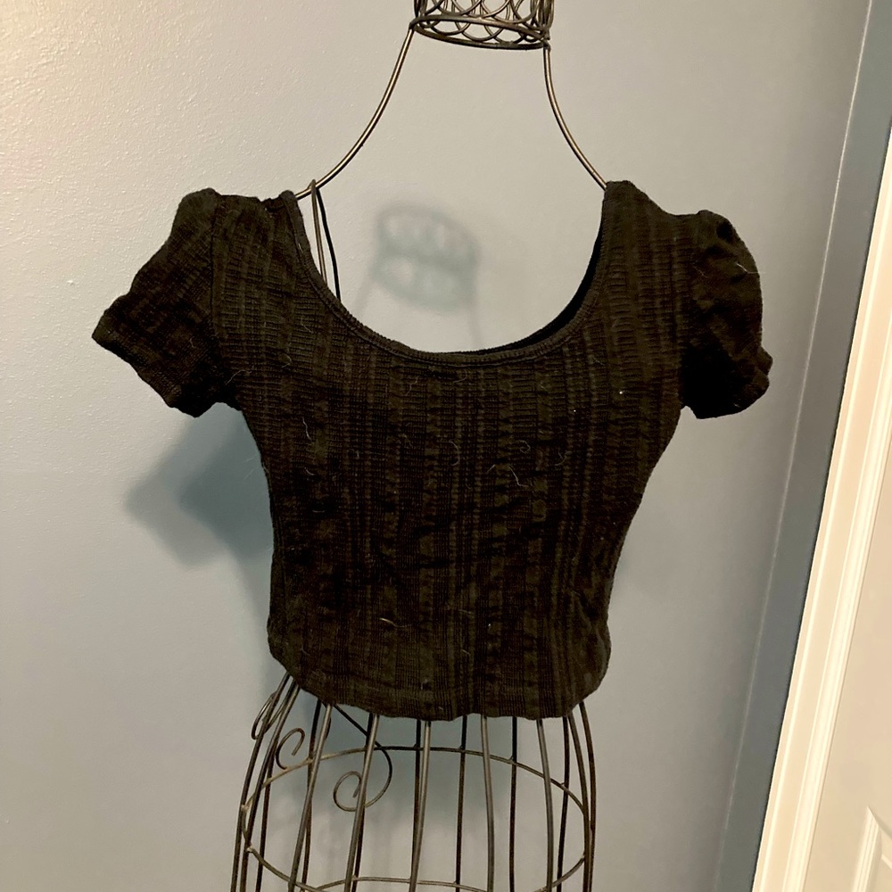 Black crop top